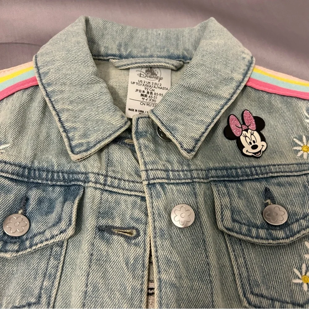 Disney Minnie Mouse Girls Jean‎ Jacket with embroidery